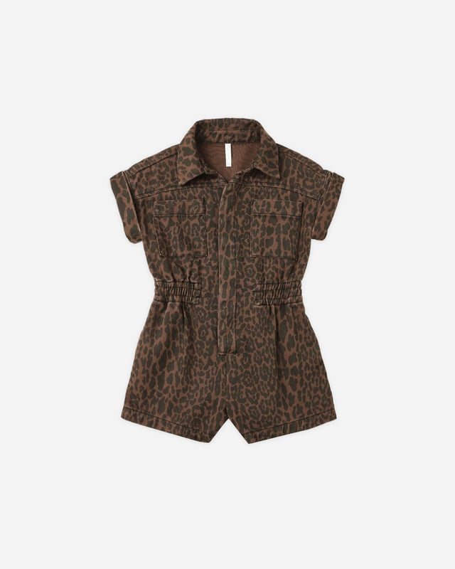 Utility Romper || Leopard