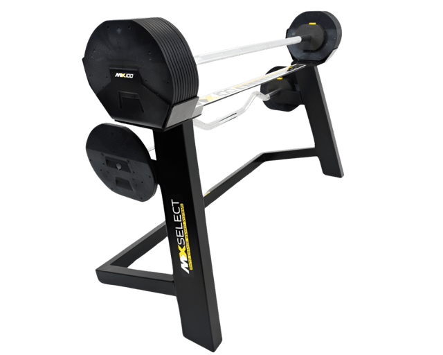 MX100 Rapid Change Adjustable Barbell / Curl Bar System (28 lbs to 100 lbs)