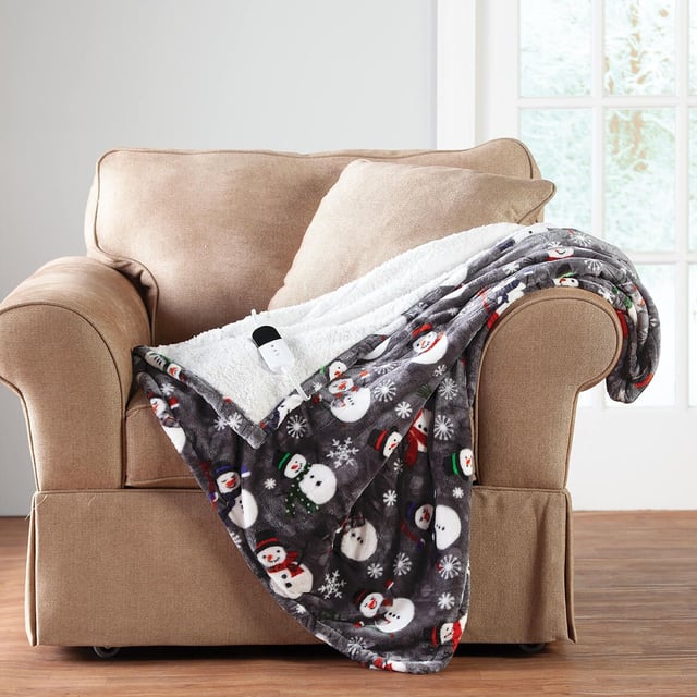 Heated Printed Throw, Plush & Sherpa