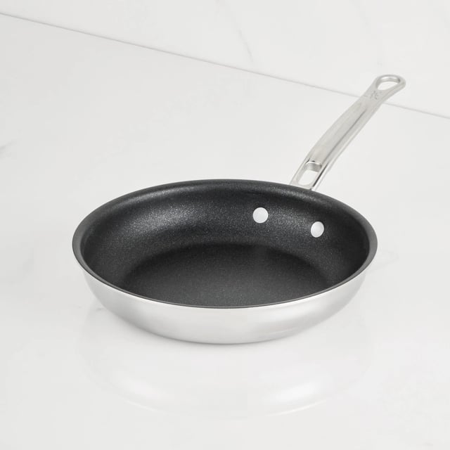 Polished Clad Stainless Steel Skillets with TITUM® Nonstick