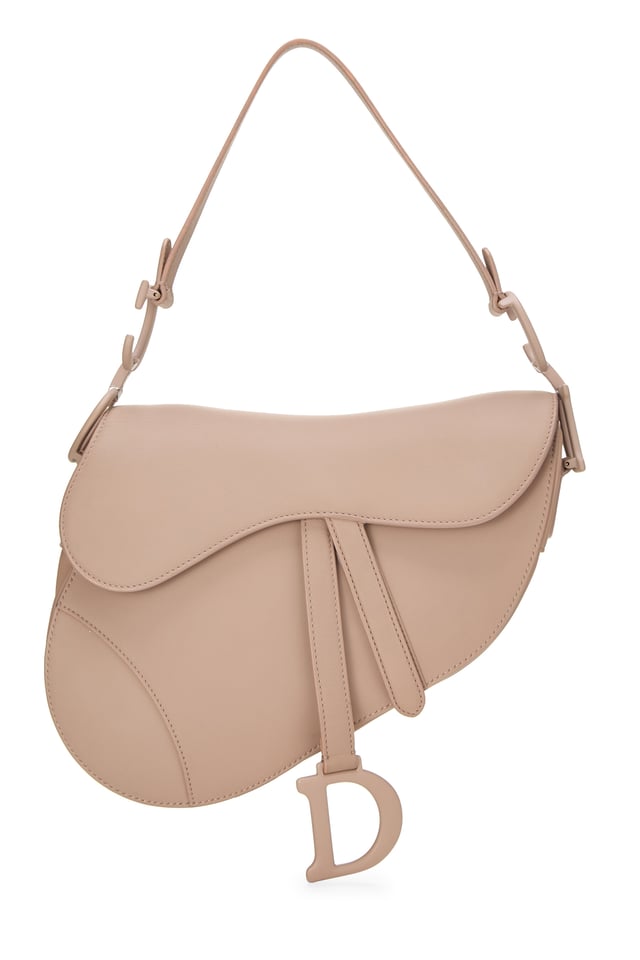 Pink Ultramatte Calfskin Saddle Bag