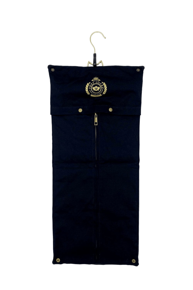 Clip In Hair Extensions Carrier + Storage Case with Hanger - Black/Gold