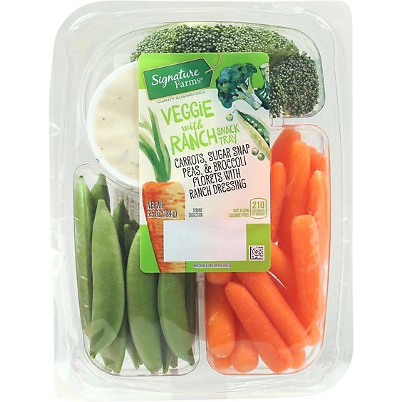Signature Select/Farms Snack Tray Veggie With Ranch - 6.5 Oz