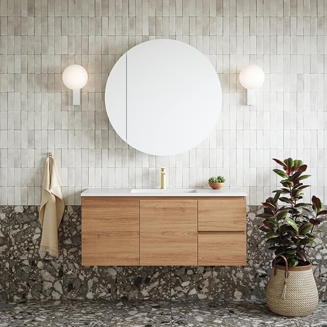 Timberline Swift Wall Hung Vanity with Ceramic Top