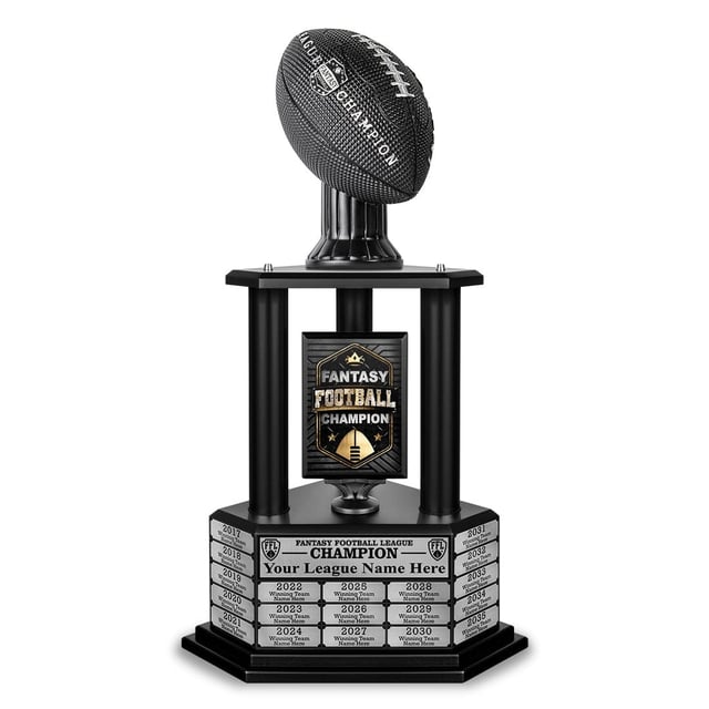 26"-56" Perpetual Fantasy Football Trophy - Black Football