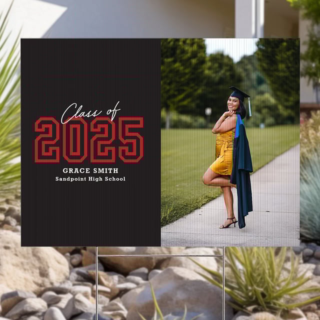 Loud and Proud Graduation Year Photo Yard Sign