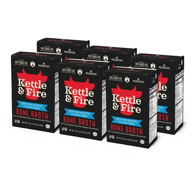 6 Pack: Reduced Sodium Beef Bone Broth