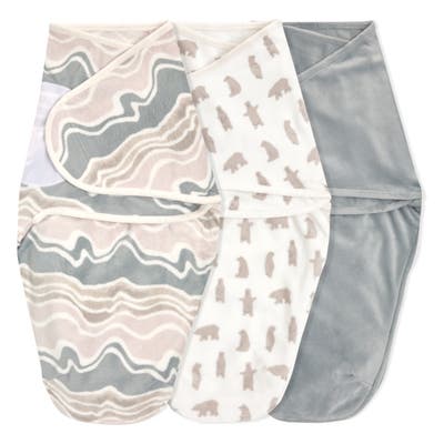essentials velboa wrap swaddles quick change 3 pack