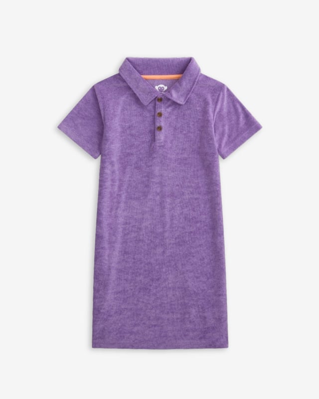Violet Purple Fairbanks Terry Polo Dress