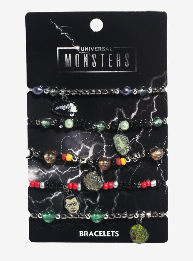 Universal Monsters Character Bead Bracelet Set