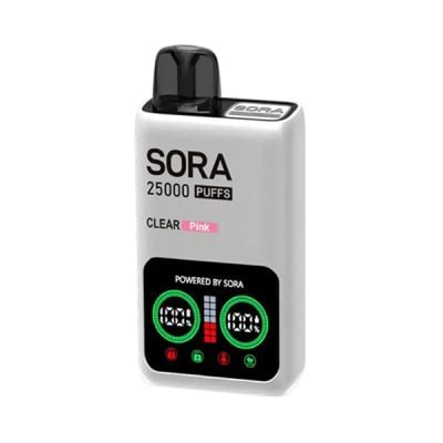 Clear Pink Sora 25K Puffs Disposable