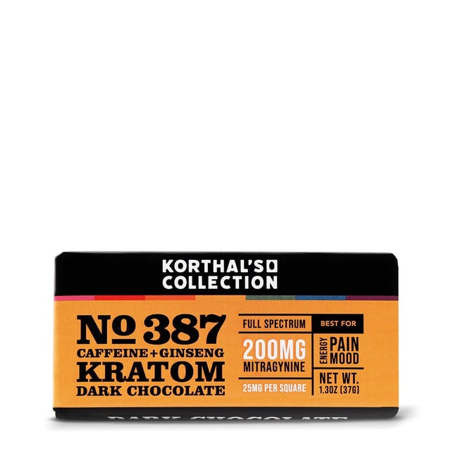 No 387 Caffeine + Ginseng Kratom Chocolate Bar