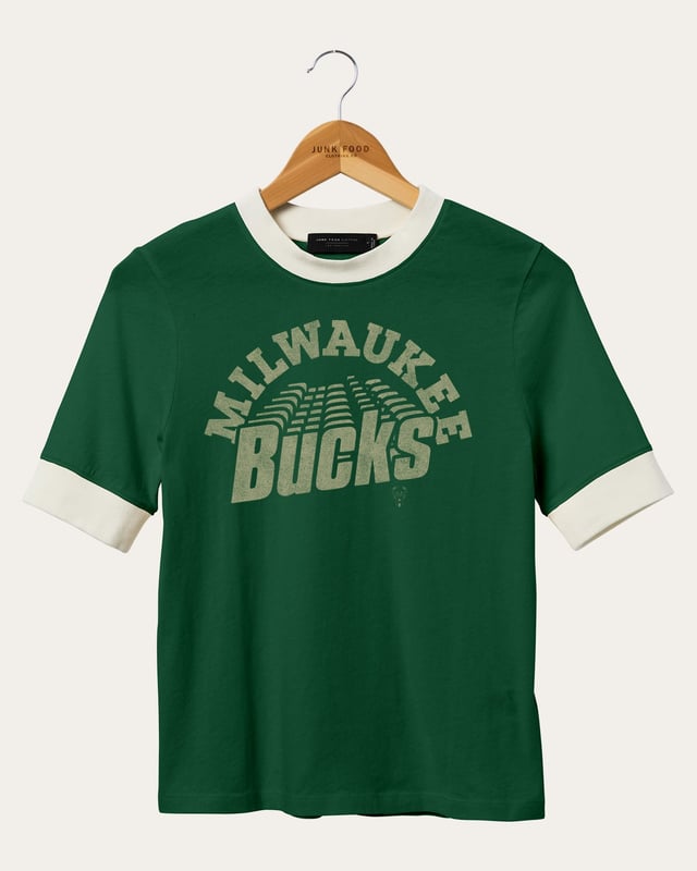 Women's NBA Milwaukee Bucks Slim Ringer Tee
