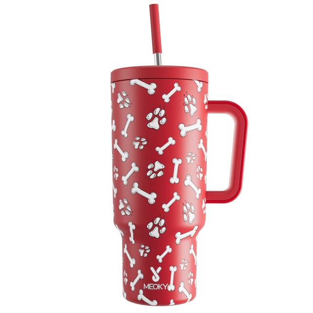 Puppy Paw - Customized 40oz Tumbler With Straw - The perfect gift for Loved ones, relatives, friends !