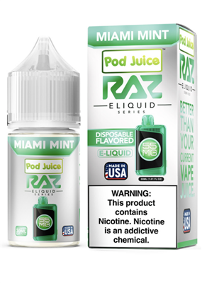 RAZ Salt Miami Mint 30ml by Pod Juice $7.60