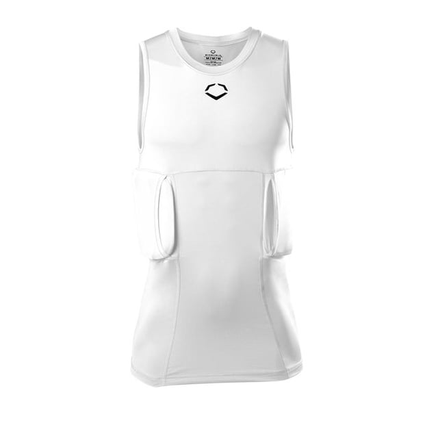 Custom Adult White Sleeveless Rib Shirt and Shields