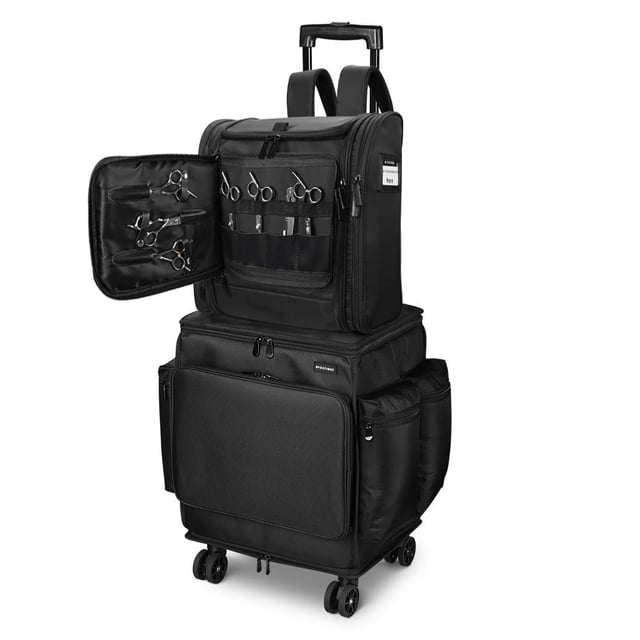 TheLAShop 2in1 Rolling Hairstylist Travel Case with Barber Bag