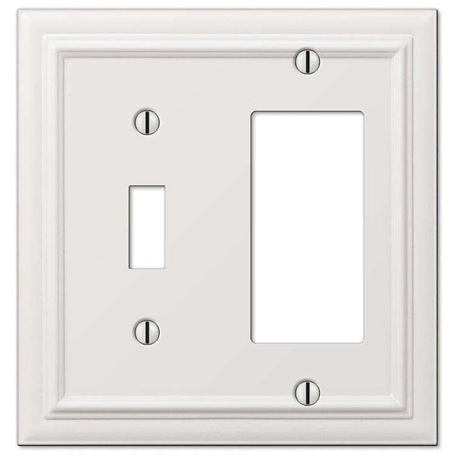 Continental White Toggle / 1 Rocker (GFI)
