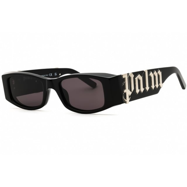 Palm Angels Unisex Sunglasses - Black Acetate Rectangular | ANGEL PERI007C99PLA0011007