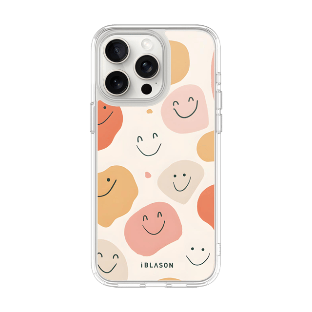 iPhone 15 Pro Halo MagSafe Cute Phone Case - Happy