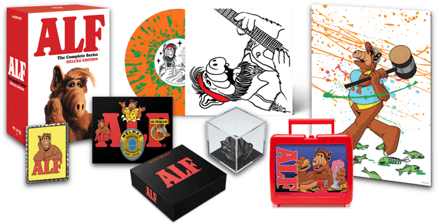 ALF: The Complete Series [Deluxe Edition] + Poster + Prism Sticker + Whisked Calico Splatter Vinyl + Enamel Pins + Lunch Box + Melmac Rock