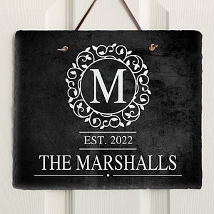 Circle & Vine Personalized Slate Plaque