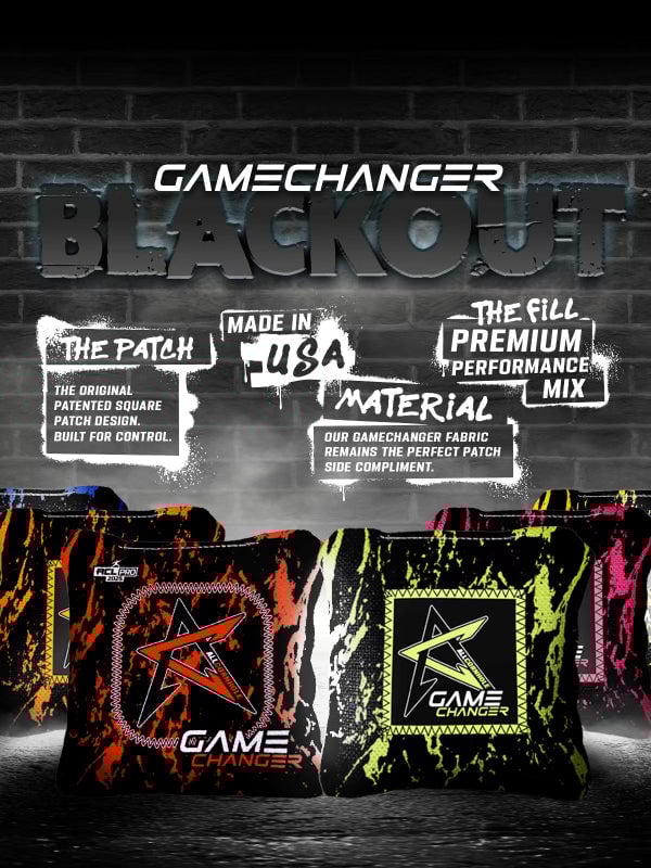 2025 GAMECHANGER “BLACKOUT” - ACL Pro Stamped Cornhole Bags - SET OF 4