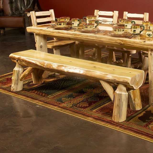 Cedar Lake Half Log Bench