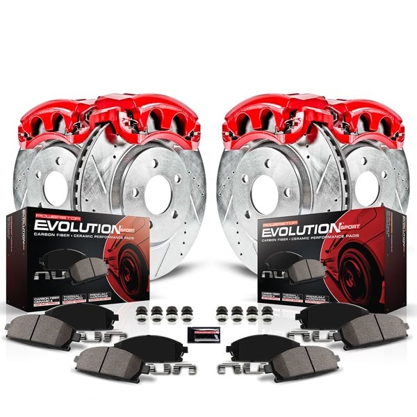 PowerStop Z23 Evolution Sport Brake Rotors + Pads & Calipers Lexus GS350 AWD (07-08) Front or Rear