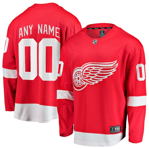Men's Detroit Red Wings Fanatics Branded Red Home Breakaway Custom Jersey