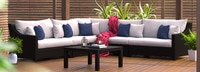 Deco™ 6 Piece Sunbrella® Outdoor Sectional & Table - Bliss Ink FREE SHIPPING