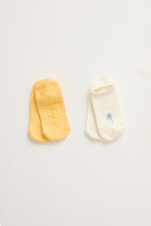Palm Tree 2-Pack Half-Cushion Socks