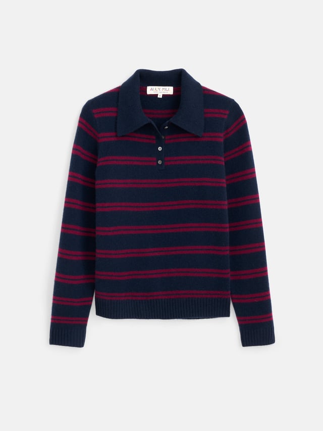Alice Polo In Cashmere Stripe