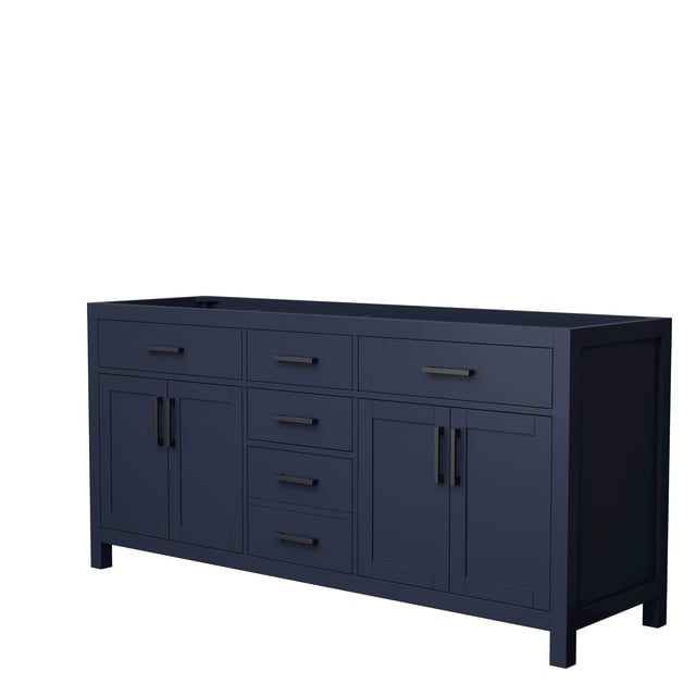 Beckett 72" Double Bathroom Vanity by Wyndham Collection - Dark Blue