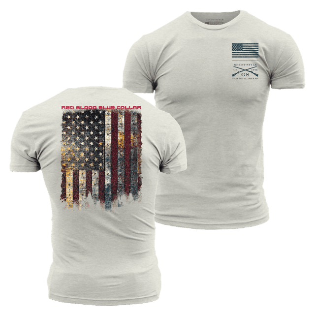Red Blood Blue Collar® T-Shirt - Sand