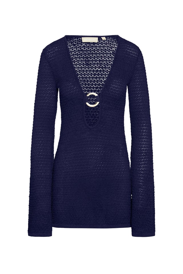 Montego Mini Dress - Midnight Lace Crochet