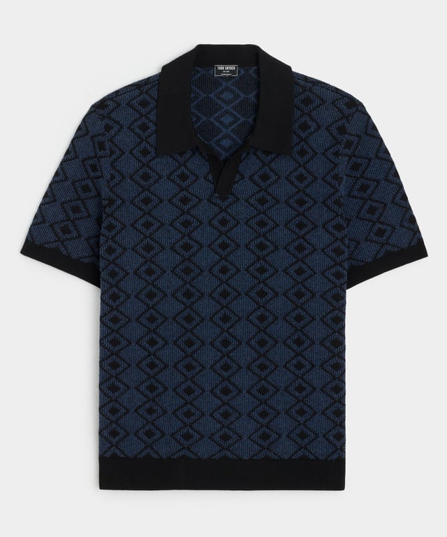 Boucle Diamond Montauk Sweater Polo