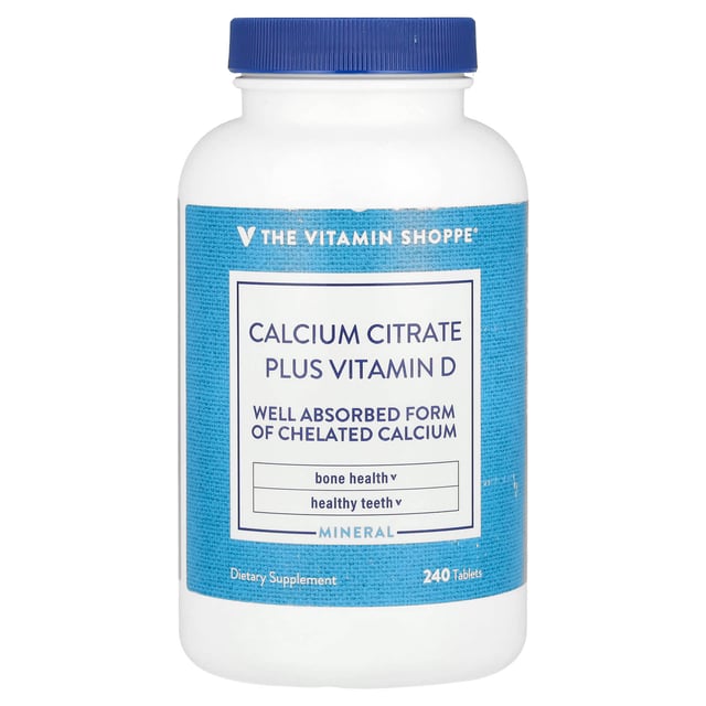 Calcium Citrate Plus Vitamin D, 240 Tablets