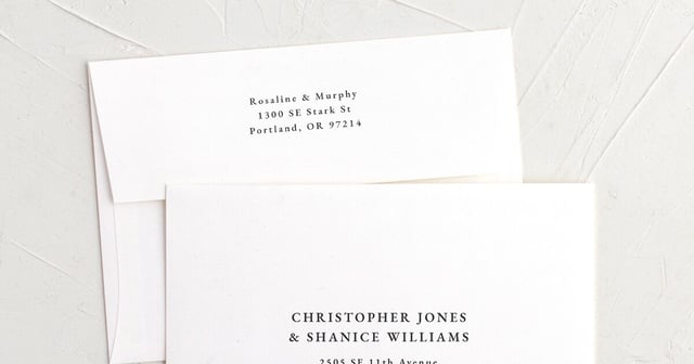 Natural Monogram Standard Envelopes