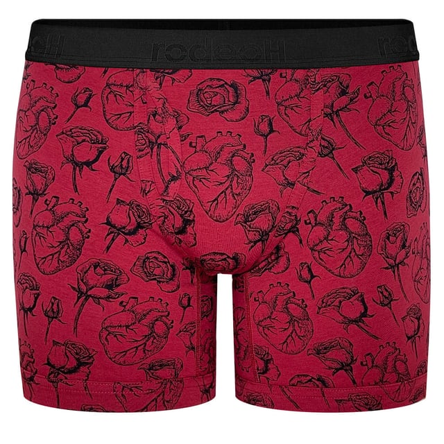 Shift 6" Boxer Packer Underwear - Hearts & Roses Red