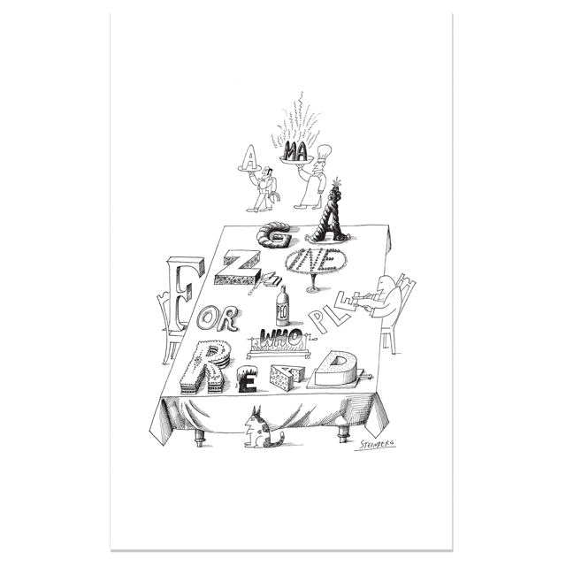 Saul Steinberg’s Table Print