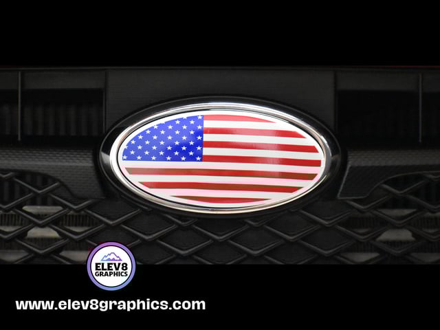 American Flag Overlay Set - FRONT & REAR OVERLAYS- For Multiple Subaru Models- Multiple Color Options- Set of 2 Overlays