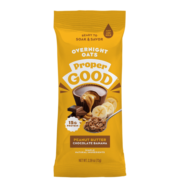 Peanut Butter, Chocolate & Banana Overnight Oats