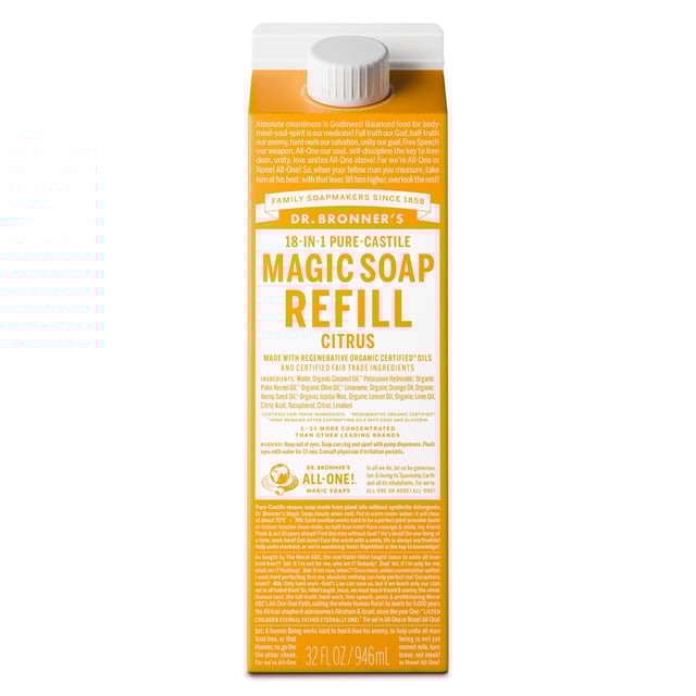 Citrus - Pure-Castile Magic Soap Refill  