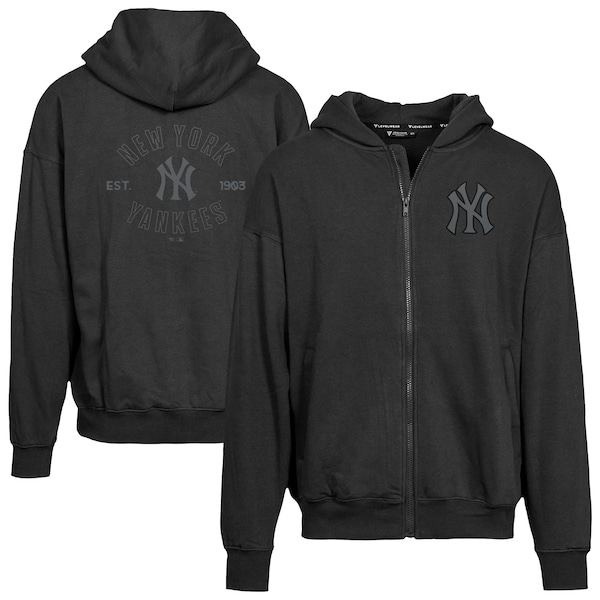 Men's New York Yankees Levelwear Black Uphill Abyssal Full-Zip Hoodie