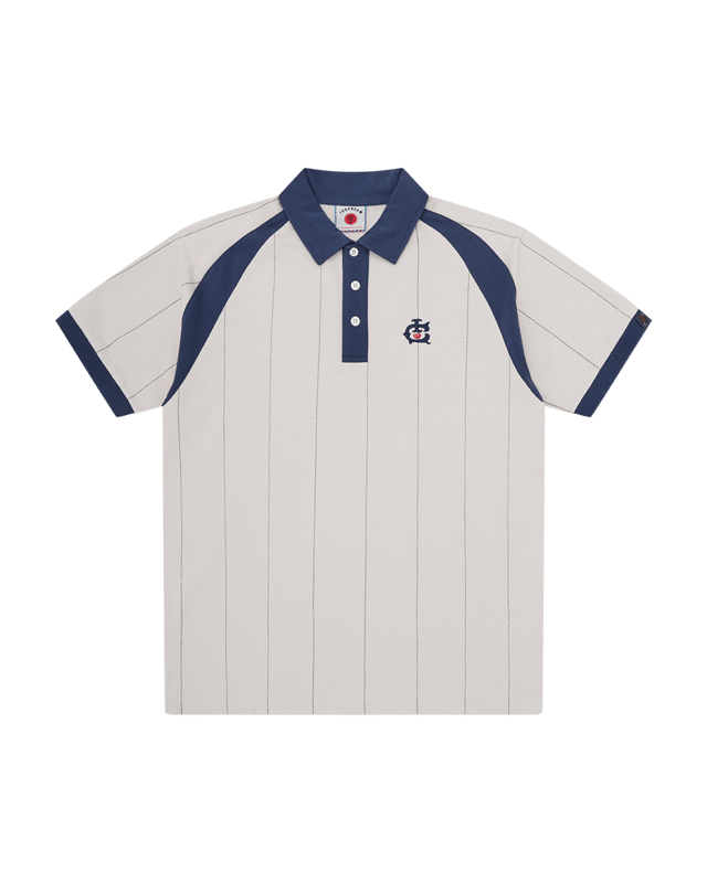 Raglan Pinstripe Polo Shirt