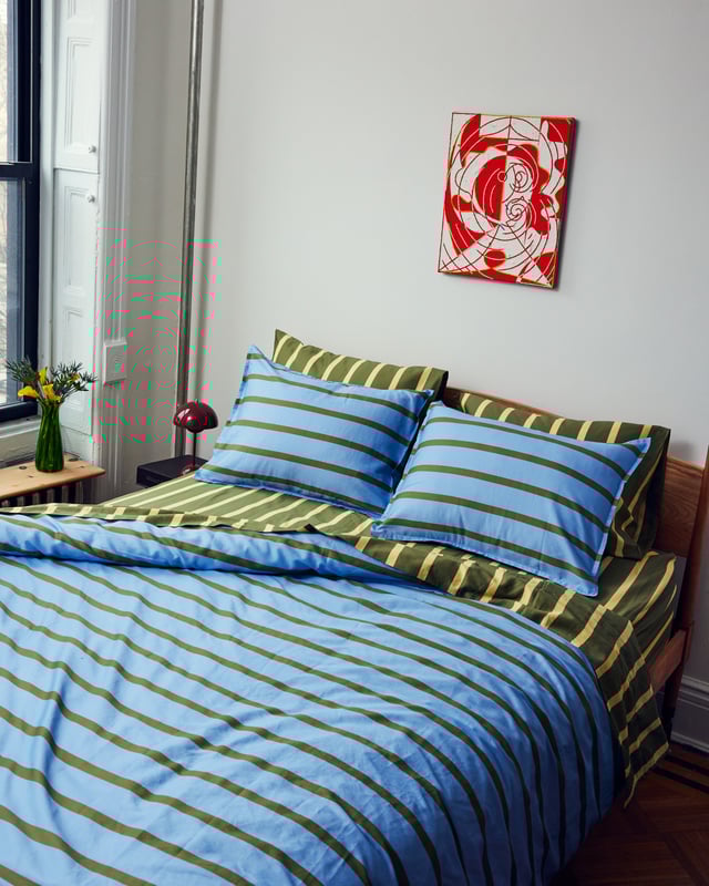 Cornflower Stripe Duvet Set