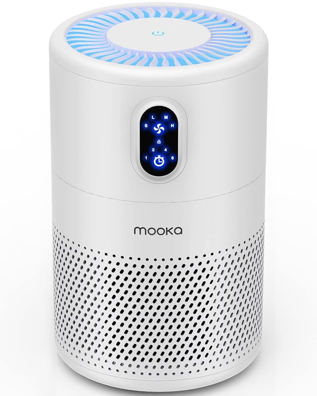 MOOKA  H13 B-D02L True HEPA Air Purifier for Home Large Room up to 1076ft²