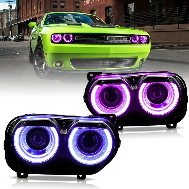 15-24 Dodge Challenger Vland RGB Dual Beam Projector HeadLights