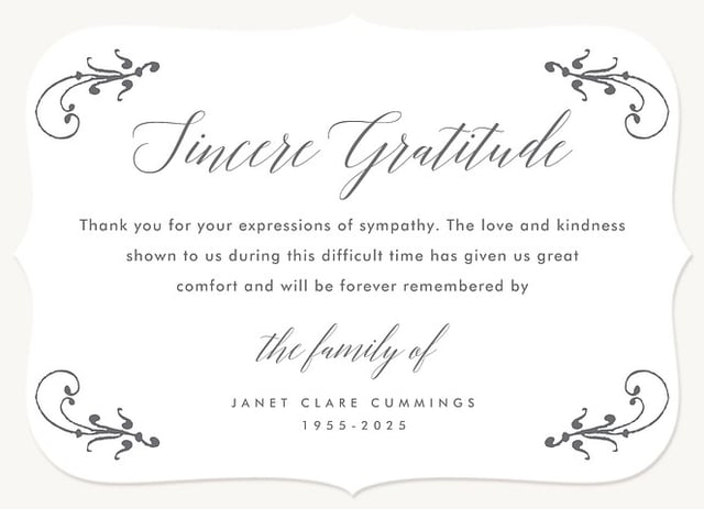 Elegant Remembrance | Memorial & Sympathy Cards